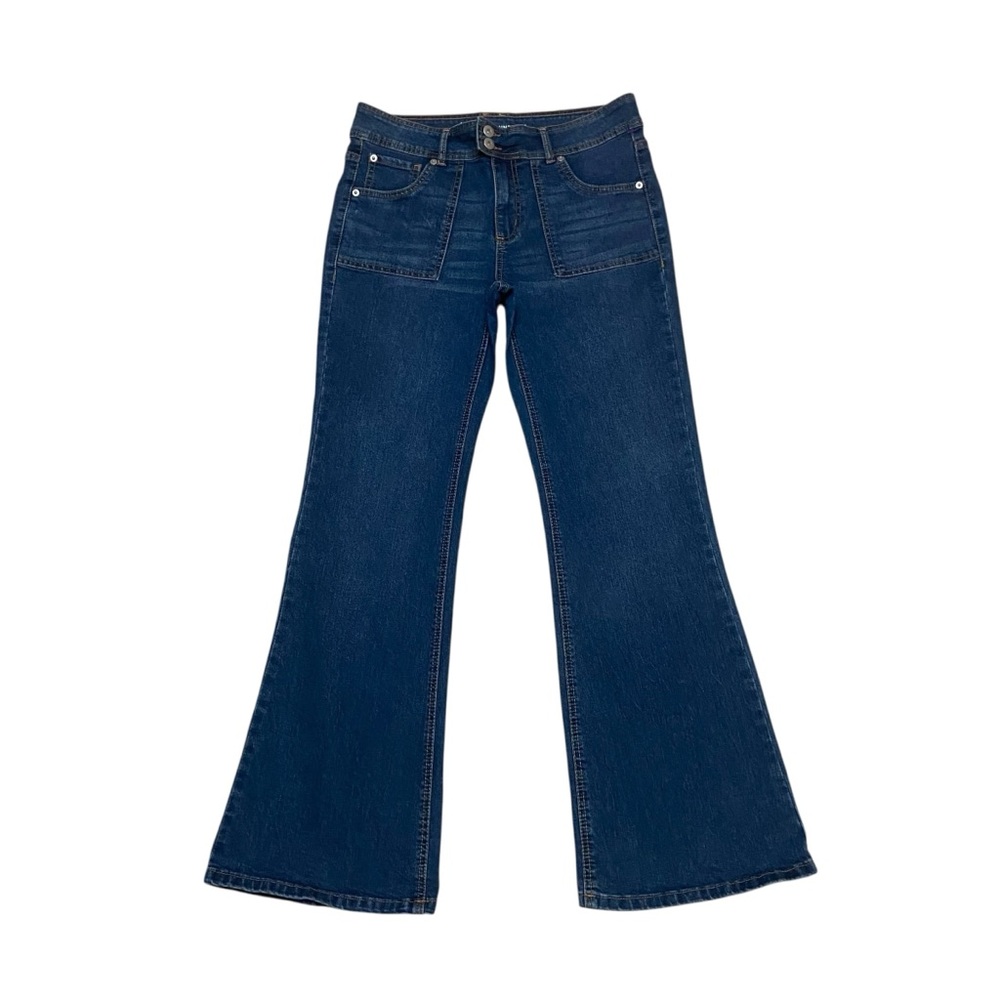 No Boundaries Flare Jeans Low Rise Patch Pocket Jeans